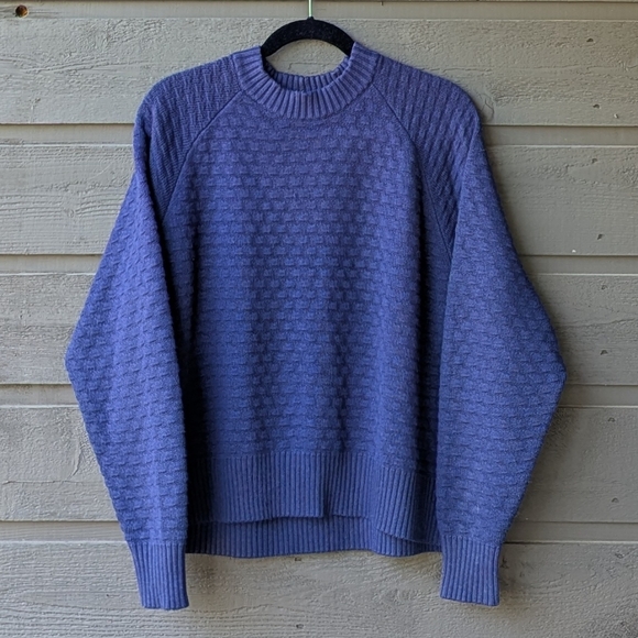 Lululemon Texture Play Crew Sweater Night Sea Blue Purple Size M/L - Picture 1 of 6